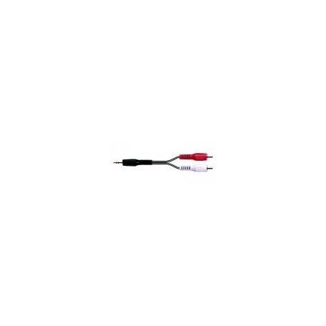 Cable 3m - Fiche male 3.5mm/2 fiches male RCA