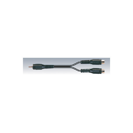 Cable 0.2m - Fiche male RCA/2 fiches femelles RCA