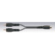 Cable 0.3m -2 fiche male RCA/1 fiches femelles RCA