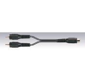 Cable 0.3m - 2 fiche male RCA/1 fiches femelles RCA