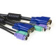 Cables de rallonge 3en1 pour connexion PS2 - 2.00m