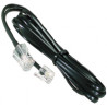 TEL.RJ11.RJ45.N Kabel van 2m met RJ11/RJ45 ZWART