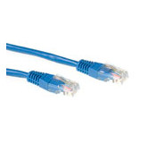 Cable UTP (non blindé) - 0.5m - Categorie 5 - Bleu