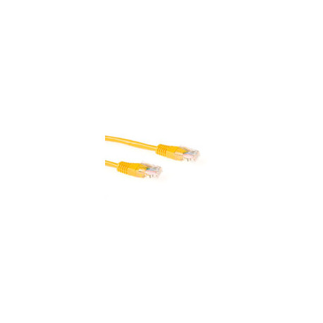 Cable UTP (non blindé) - 0.5m - Categorie 5 - Jaune
