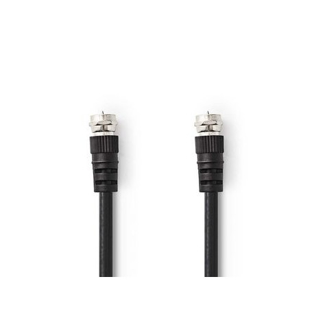 Cable 1.5m double blindage - Fiche male "F"/Fiche male "F"