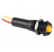 Voyant Led jaune clignotant 12V - Boitier noir