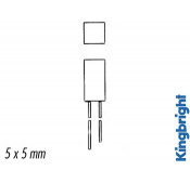 Vierkante led 5 x 5mm rood diffuus