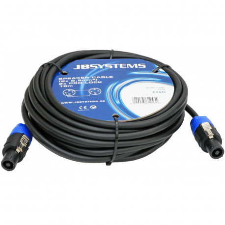 cable 10m - Cable haut-parleur avec 2 fiches males 4P