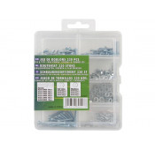 Galvanised steel screws and bolts 330 pieces