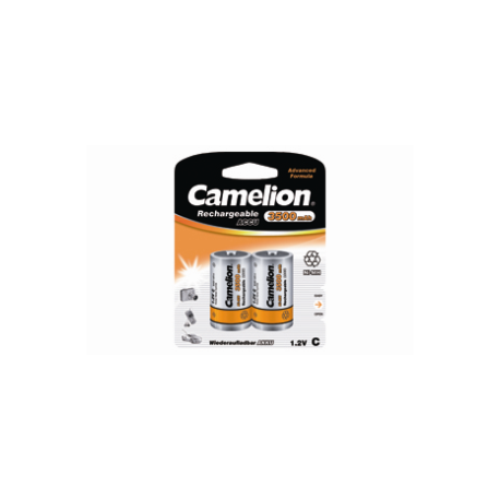 Camelion - 2 batteries rechargeables C 3500 mAh 1.2V