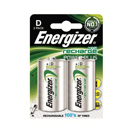 Energizer - 2 Batterijen D 2500mAh