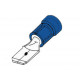 COSSE MALE 6.4mm bleu AWG 16-14 / 1.5-2.5mm² *10*