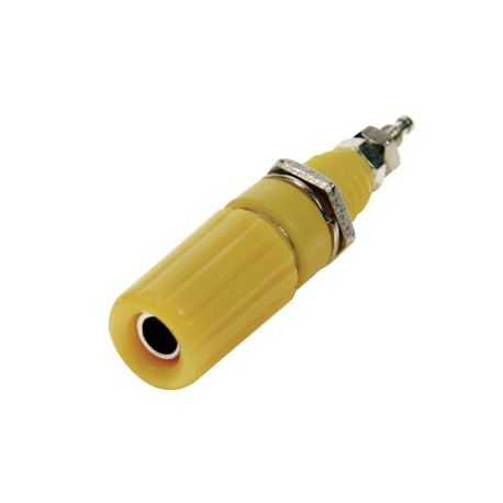 Douille isolee 4mm jaune