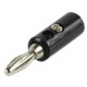Spring-loaded male banana plug 4mm black 10 Pieces