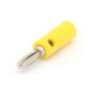 Male banana plug with socket 4mm yellow