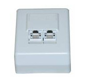 Elix - Opbouw aansluitdoos 2xRJ45 jack Cat.6