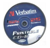 Verbatim - CD-R 52X 80min 700MB Spindle 25pcs Printable