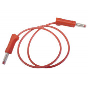 Silicone wire 1m with 4mm male banana plugs - Red