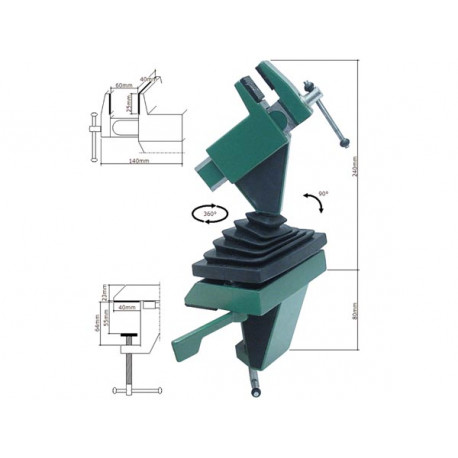 Table vice with standard head