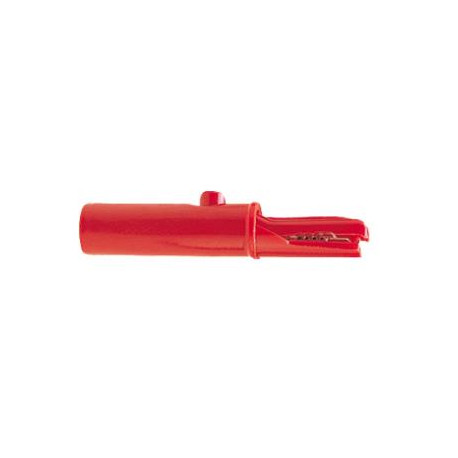 Insulated alligator clip red with banana plug