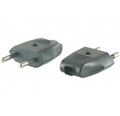 2 X Elix - Fiche male 2.5A/6A 250V noir avec vis