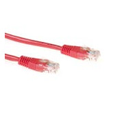 Cable UTP (non blindé) - 3m - Categorie 5 - Rouge