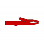 Pince crocodile totalement isolée 4mm 25A rouge