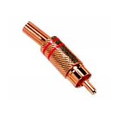 Verguld RCA connector mannelijk rood