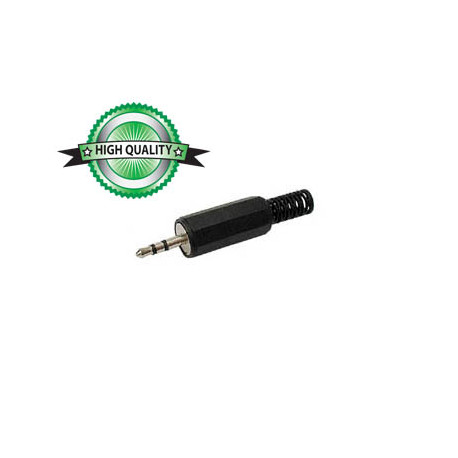 Jack male 2.5mm stereo - plastique noir