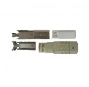 USB-B mannelijk connector te solderen
