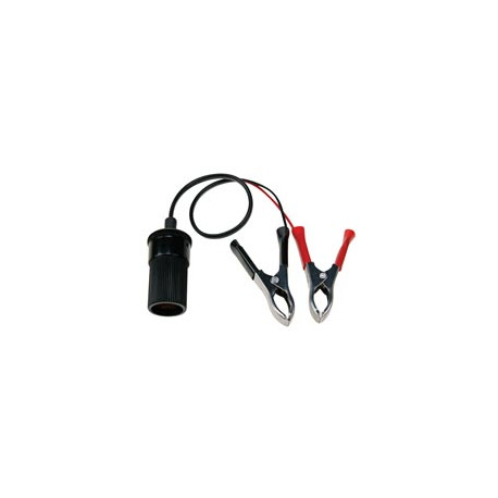 Adaptateur pour allume cigare 12V avec pinces batterie