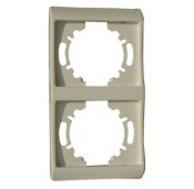 Elix Dual cover plate cream vertical white