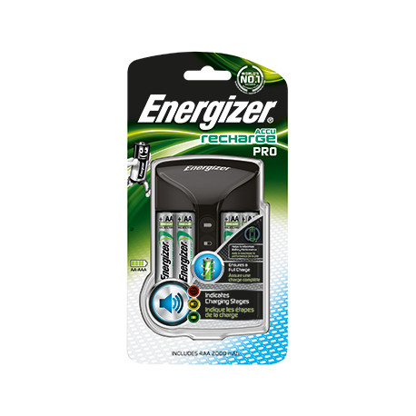 Energizer - Chargeur intelligent + 4 x AA 2000 mAh