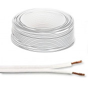 Cable audio 2 x 0.75mm 6.0A blanc