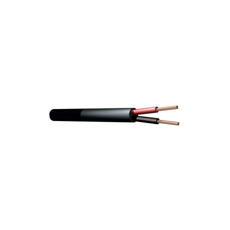 Cable audio 2 x 2.5mm 25A 100V - Zwart