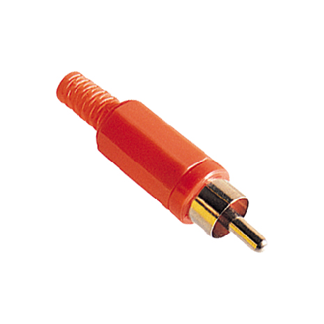 Fiche male phono RCA rouge