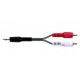 Cable 10m - 2xRCA male 1xjack 3.5 male
