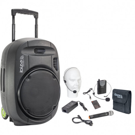Ibiza - Portable Amplifier 15" + Mic System - Usb