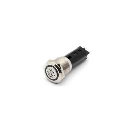 Buzzer - Acier Inoxydable a encaster 19mm 12vcc 80db