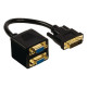 DVI-I kabel Mannelijk - 2 x VGA Vrouwelijk 0.20m