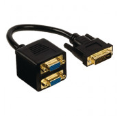 DVI-I cable Male - 2 x VGA Female 0.20m