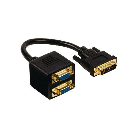 DVI-I cable Male - 2 x VGA Female 0.20m