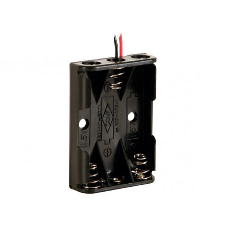 Battery holder for 3 x AAA-cell (R03)