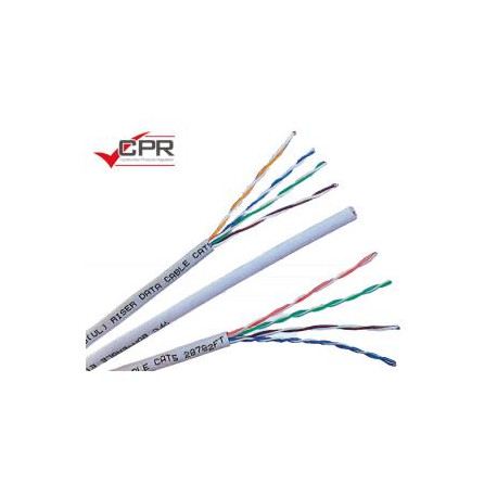 Cable U/UTP- CAT5E- Eca CPR - 4 paires - Bobine de 305m