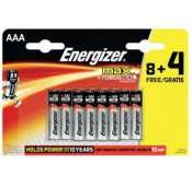 Energizer - Batteries alcalines MAX AAA 8+4 Promo