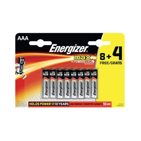 Energizer - Alkaline batterijen MAX AAA 8+4 Promo