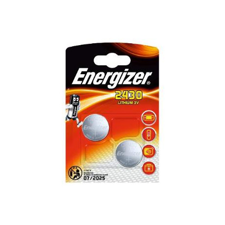 Energizer - Batterie Lithium CR2430 3V 280mAh (B) par 2
