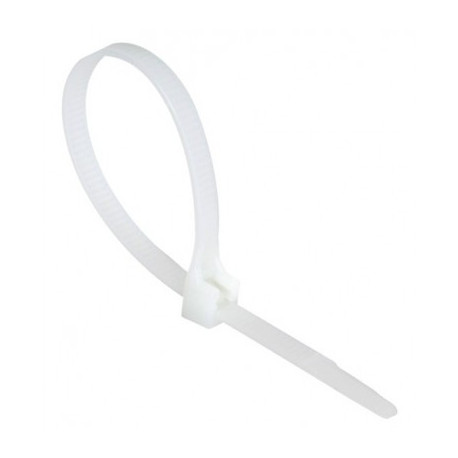 Ligatures/Colsons pour câbles 2.5mmx200mm Blanc 100 pièces