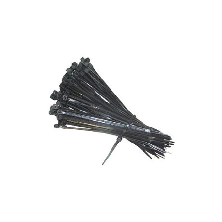 Ligatures/Colsons pour câbles 3.6mmx200mm Noir 100 pièces