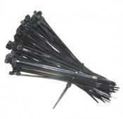 Ligatures/Colsons pour câbles 4.8mmx250mm Noir 100 pièces